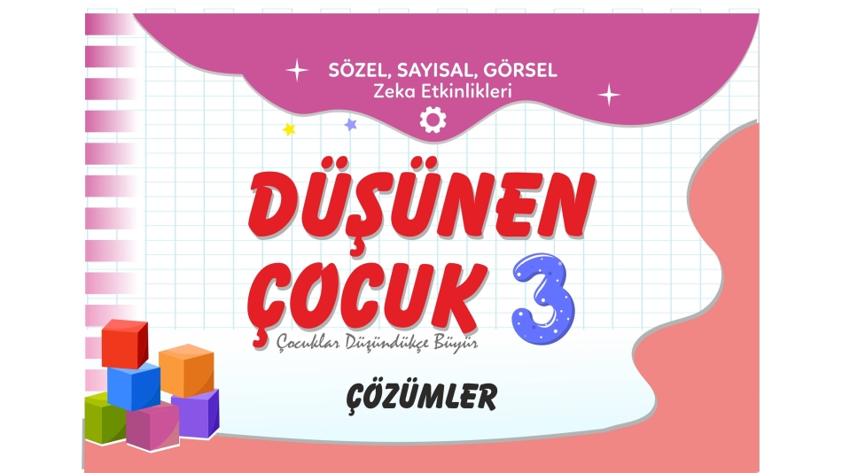 DÜŞÜNEN ÇOCUK -3 ÇÖZÜMLER