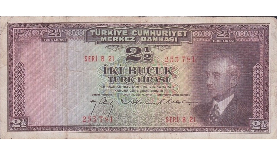 Kağıt İki Buçuk Lira