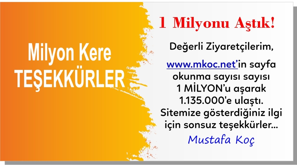 MİLYON KERE TEŞEKKÜRLER