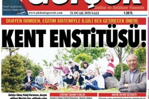 Kent Enstitüsü Önerisi Gazetede Manşet oldu / 2019