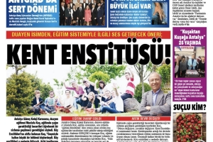 Kent Enstitüsü Önerisi Gazetede Manşet oldu / 2019