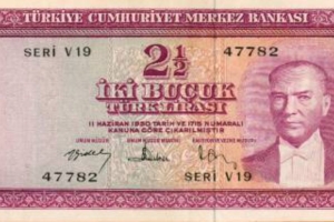 Kağıt İki Buçuk Lira