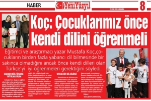 Çocuklar Önce Kendi Dilini İyi Öğrenmeli