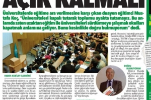 Üniversitler Açık Kalmalı
