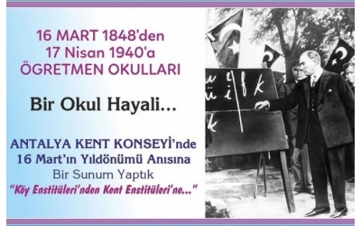 ÖĞRETMEN OKULLARININ 177. YILDÖNÜMÜ KUTLU OLSUN!