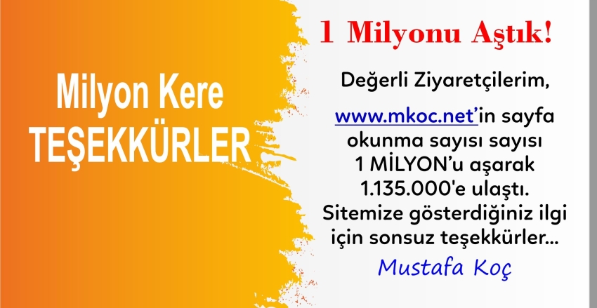 MİLYON KERE TEŞEKKÜRLER