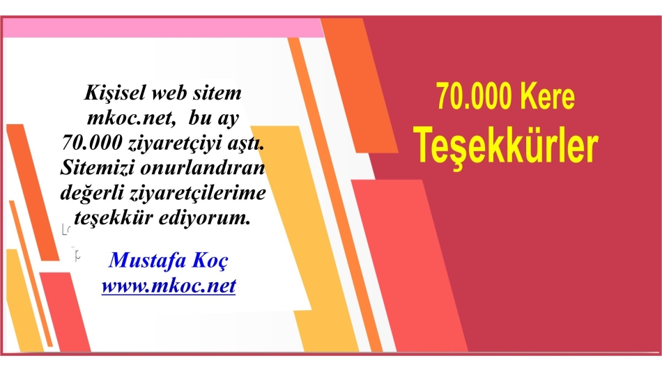 70.000 Kere Teşekkürler