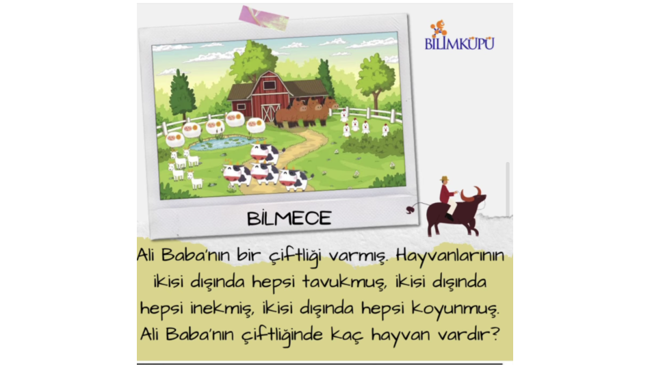 Ali Babanın Çiftliğinde Kaç Hayvan Var?