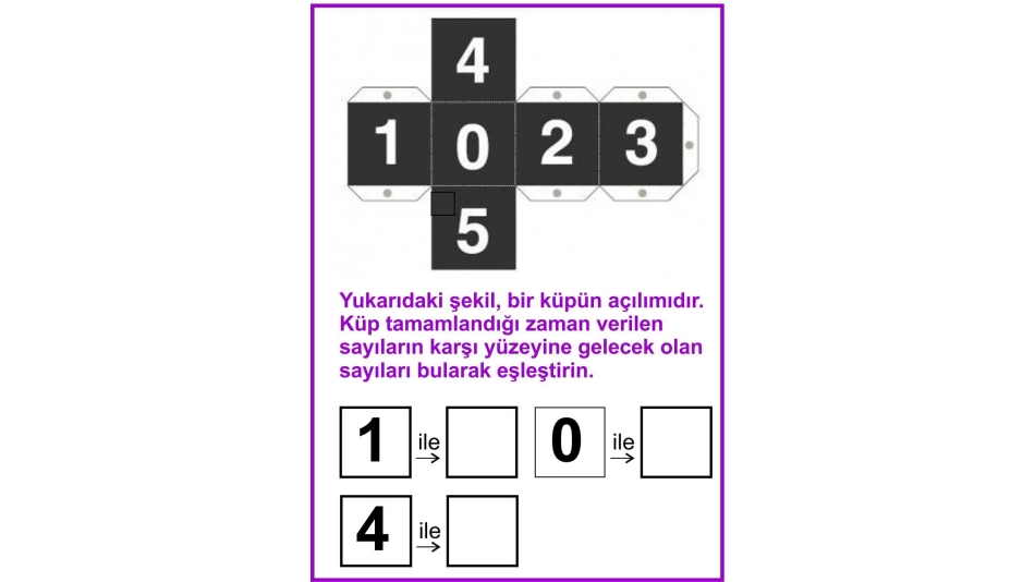 Küpün karşılıklı yüzeylerini eşletirin.